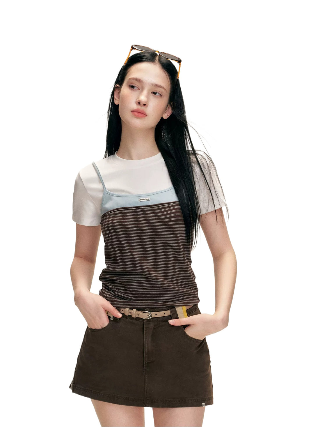 Striped Layered Tank Tee