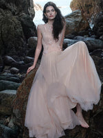 Tidal Lace Halter Dress