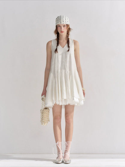 Embroidered Lace Midi Dress