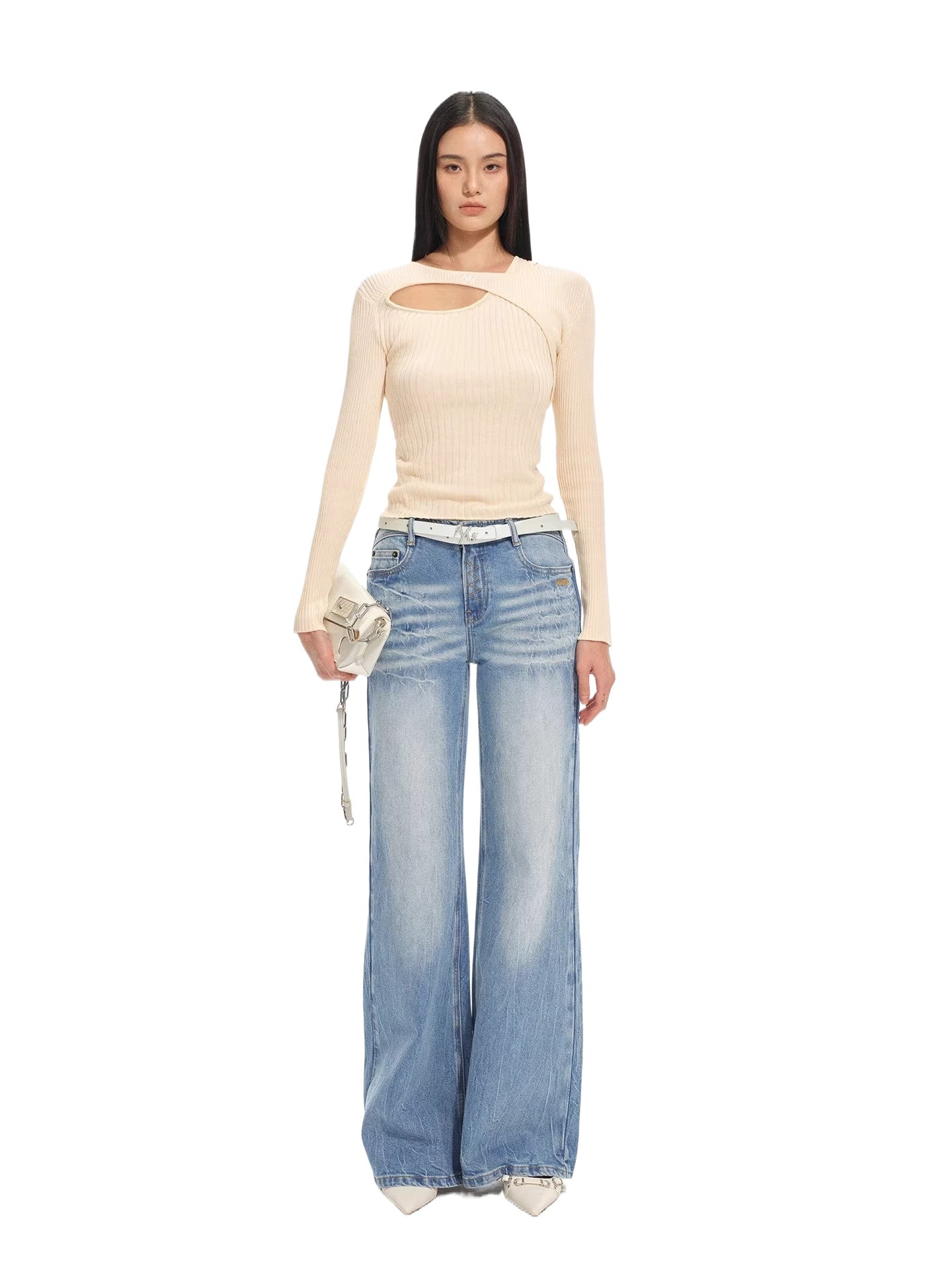 +5CM N4 Proportion Straight-Leg Jeans