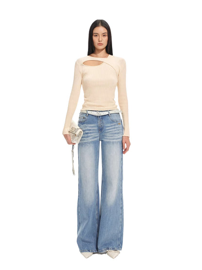 +5CM N4 Proportion Straight-Leg Jeans