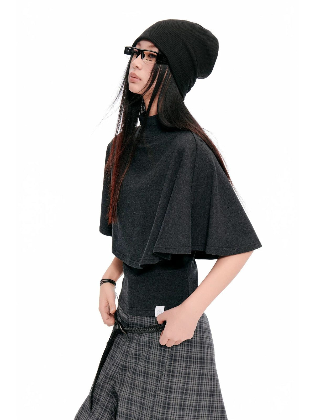 Korean Cape Layered T-Shirt