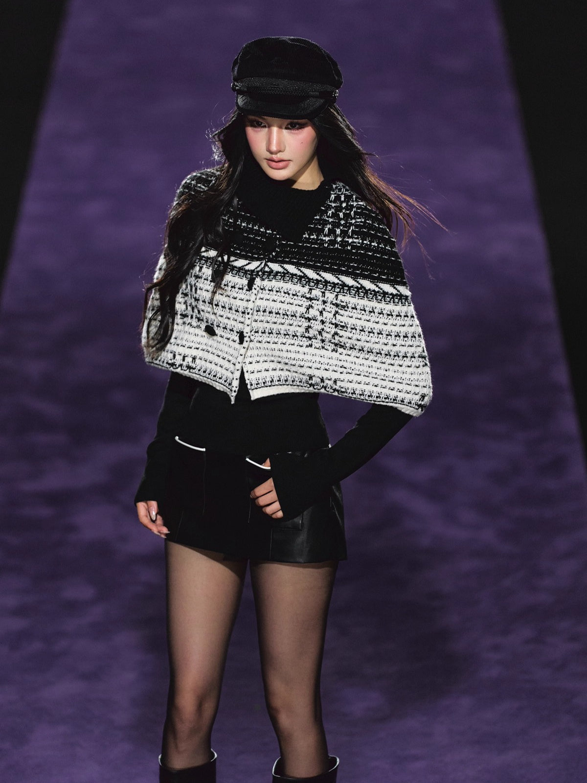 Special Yarn Cape Knit Set