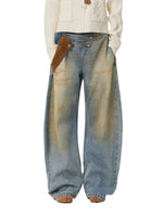 Napoleon Button Low Rise Barrel Jeans