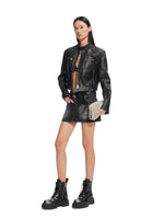 Black Retro Matte Leather Jacket