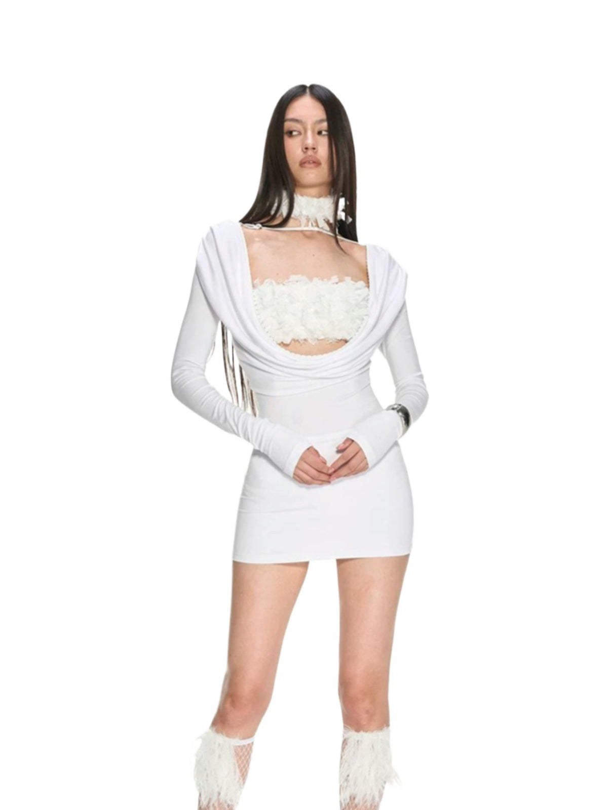 Drape Knit Dress Set