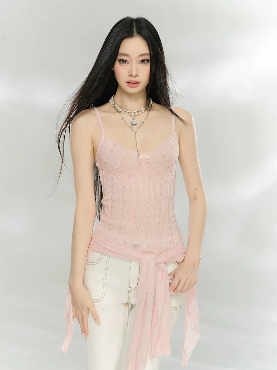 Knit Cardigan Camisole Set