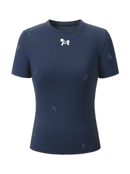 Pony Print Knit Tee