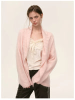 Velvet Fur-Trimmed Tie Front Camisole