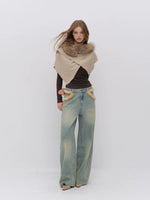 Vintage Washed Wide Leg Jeans