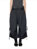 Drawstring Pleated Culottes