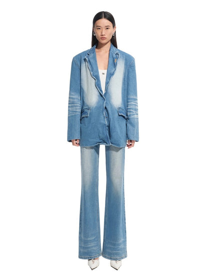 Ice Blue Lynx Denim Jacket