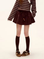 Suede Beaded Mini Skirt