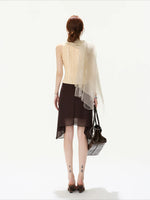 Textured Ruched Vest Top