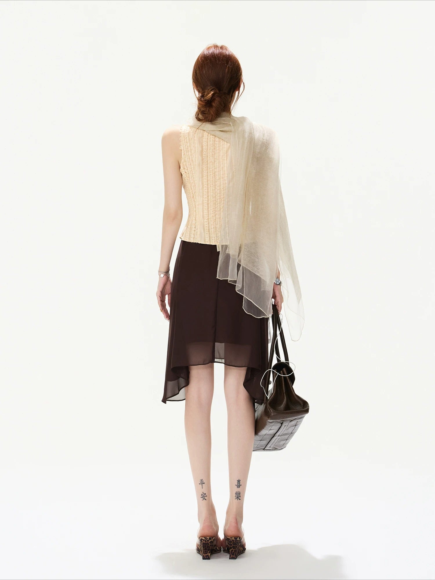 Textured Ruched Vest Top