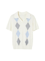 Argyle Contrast Polo Tee