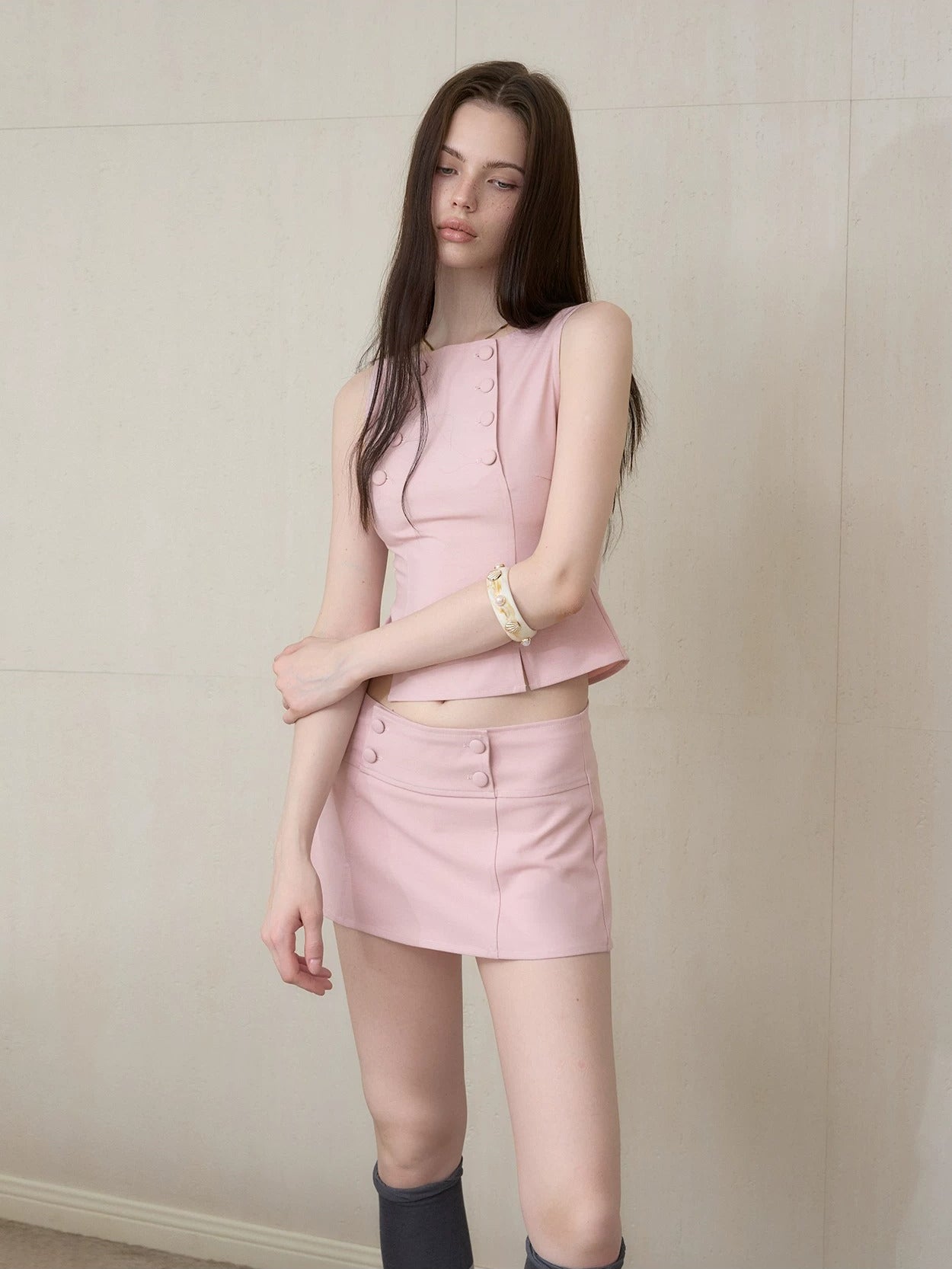Tailored Mini Skirt Set