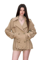 Embroidered Drawstring Utility Jacket