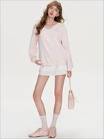 Lace Bow Sweatshirt
