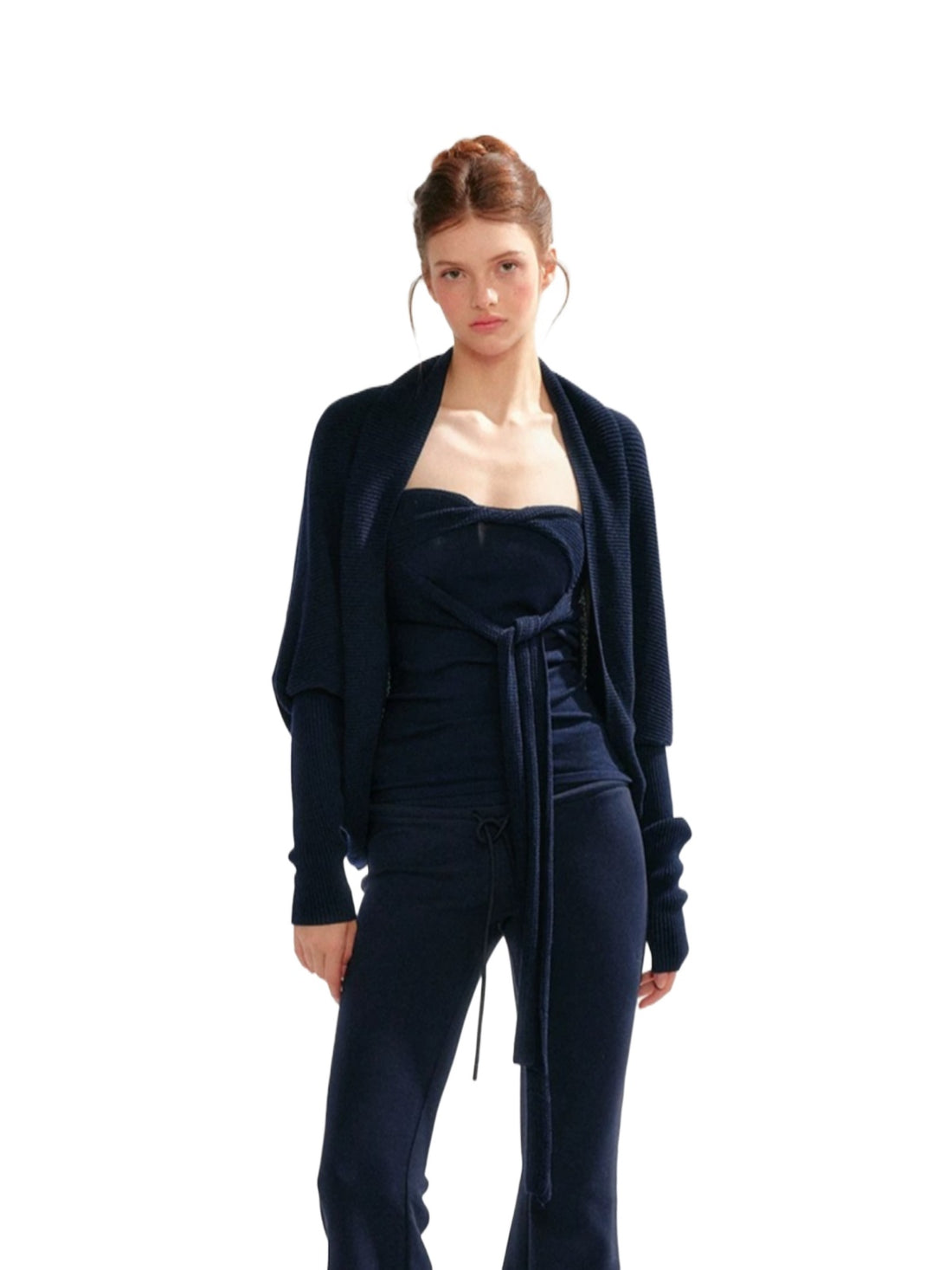 Lazy Knit Cardigan Tank Set