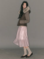 Fur-Trimmed Hooded Panelled Down Jacket