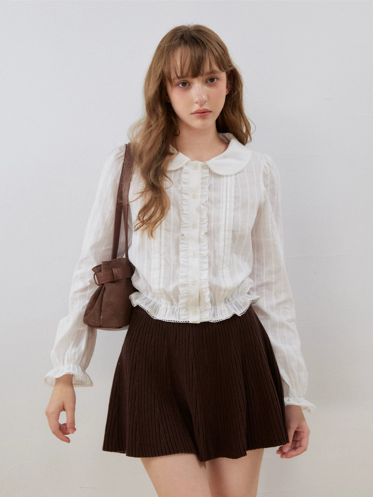 Collar Puff Sleeve Shirt