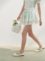 White Cotton Embroidered Shirt & Skirt Set