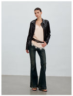 Asymmetric Lace Satin Camisole