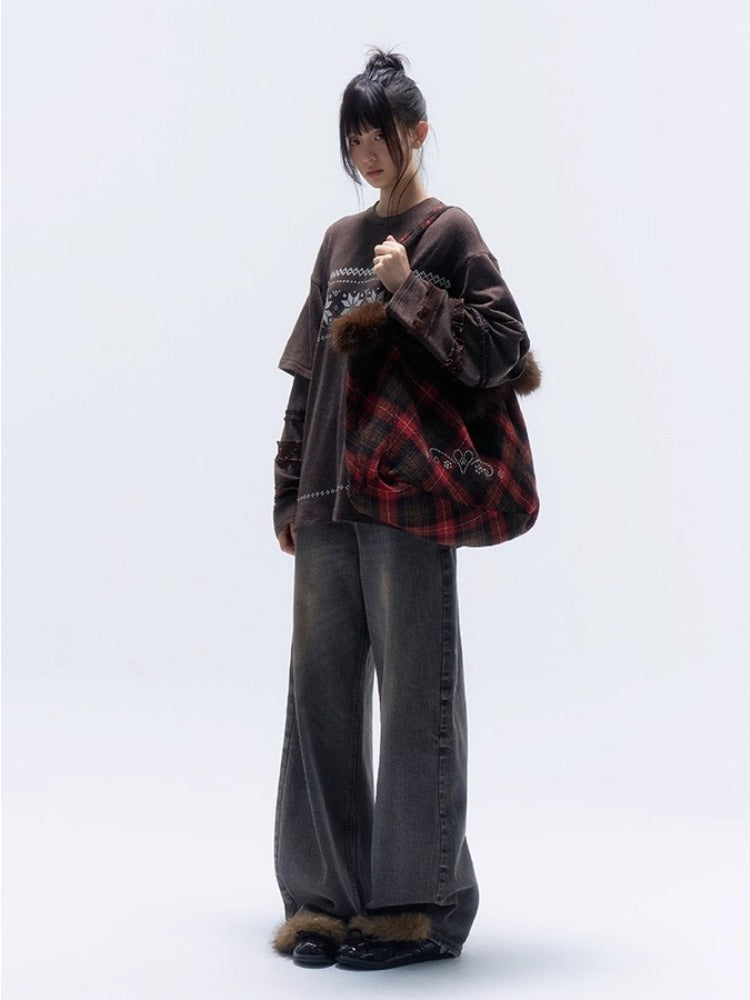 Fair Isle Layered T-Shirt