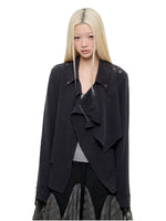 Korean Asymmetric Collar Shirt