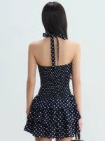 Vintage Polka Dot Halter Dress