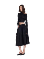 Reversible Cable Knit Embroidered Top