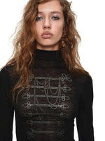 Napoleon Gold Foil Mock Neck Vest