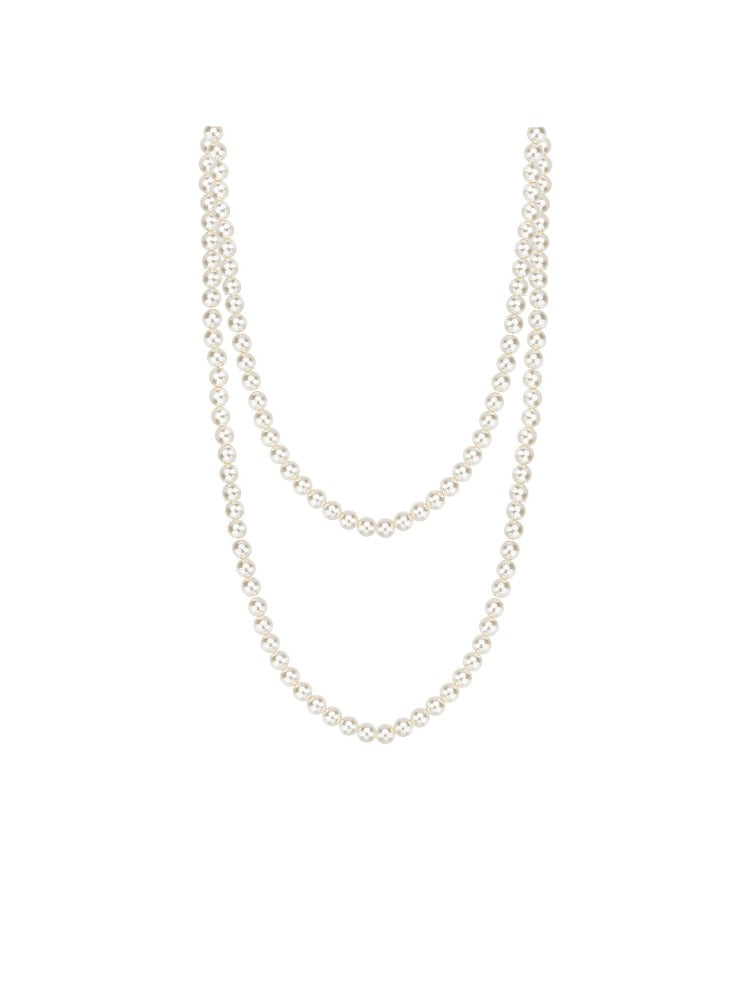 Long Pearl Chain Necklace