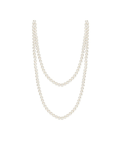 Long Pearl Chain Necklace