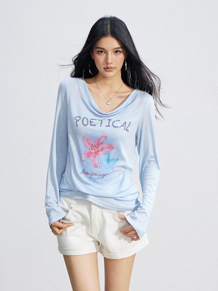 Floral Draped Tee