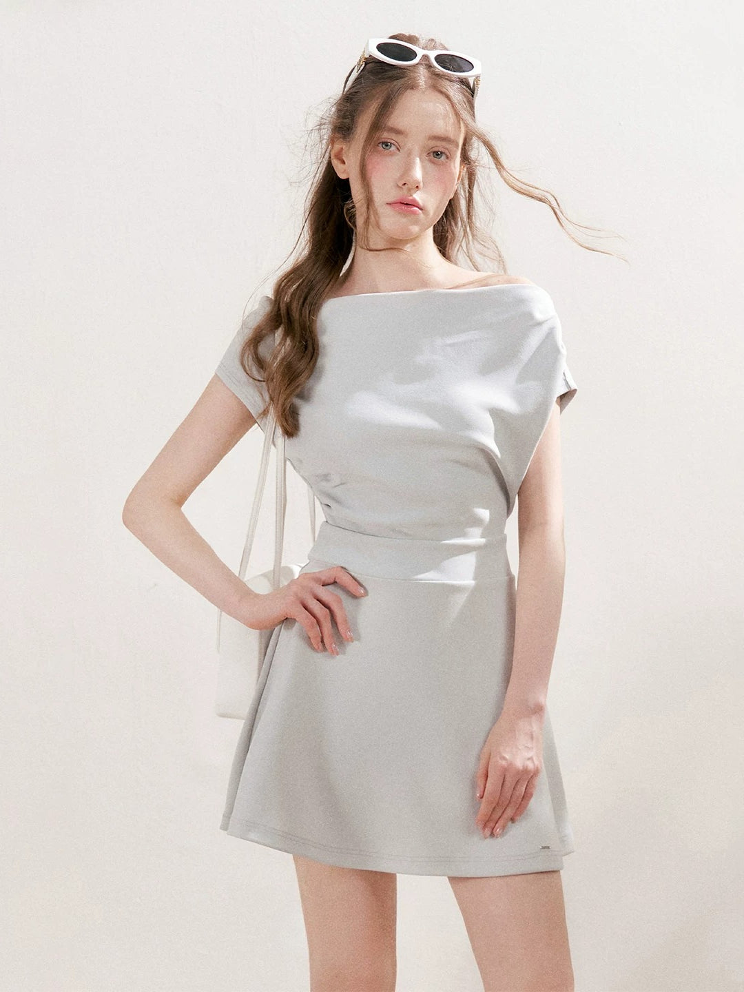 Off-shoulder Asymmetrical Bow Dress