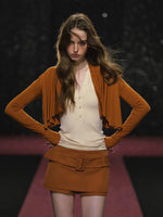 Irregular Pleated Shrug & Top Set