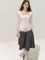 Twist Bow Floral Knit Top