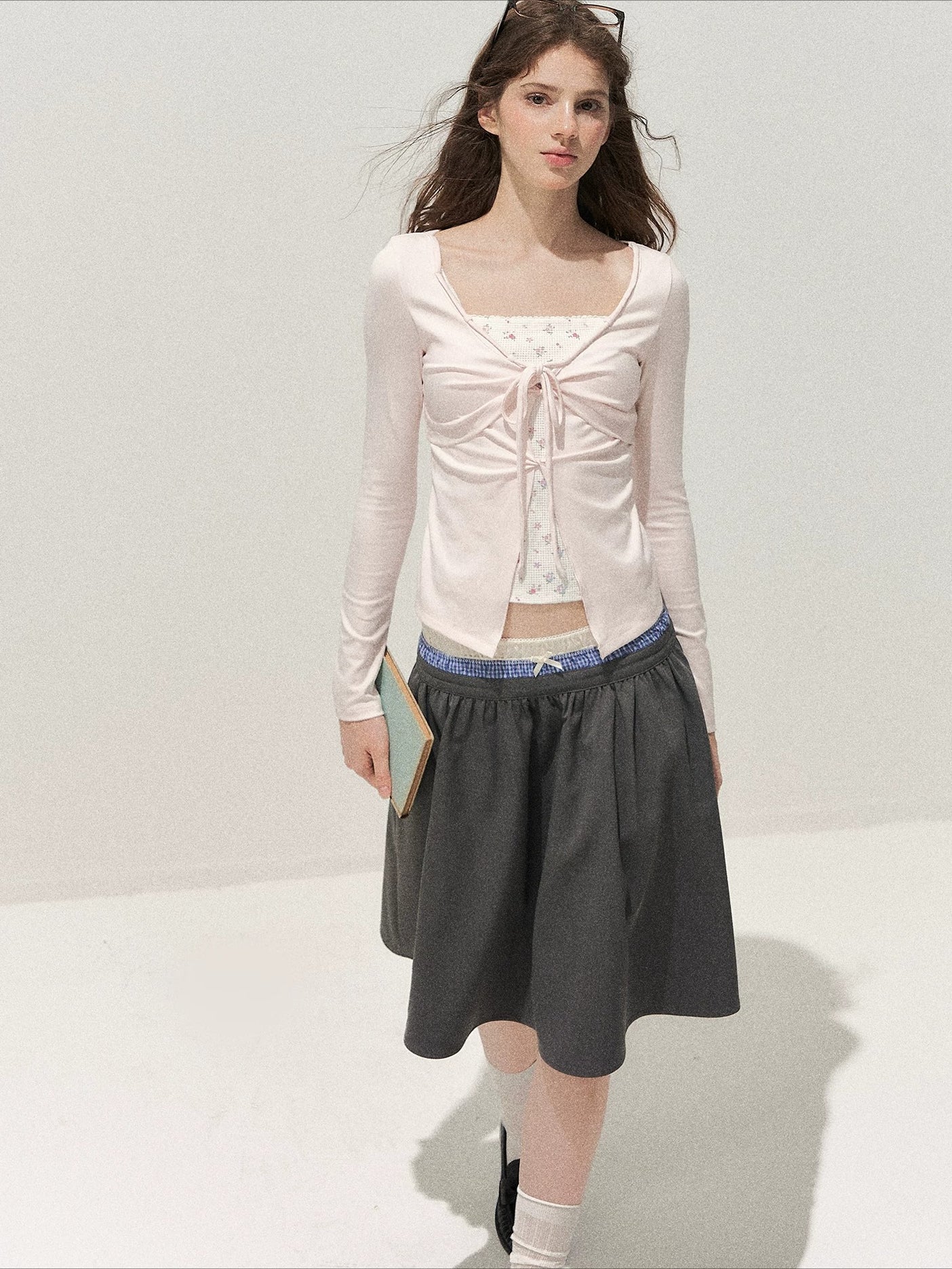 Twist Bow Floral Knit Top