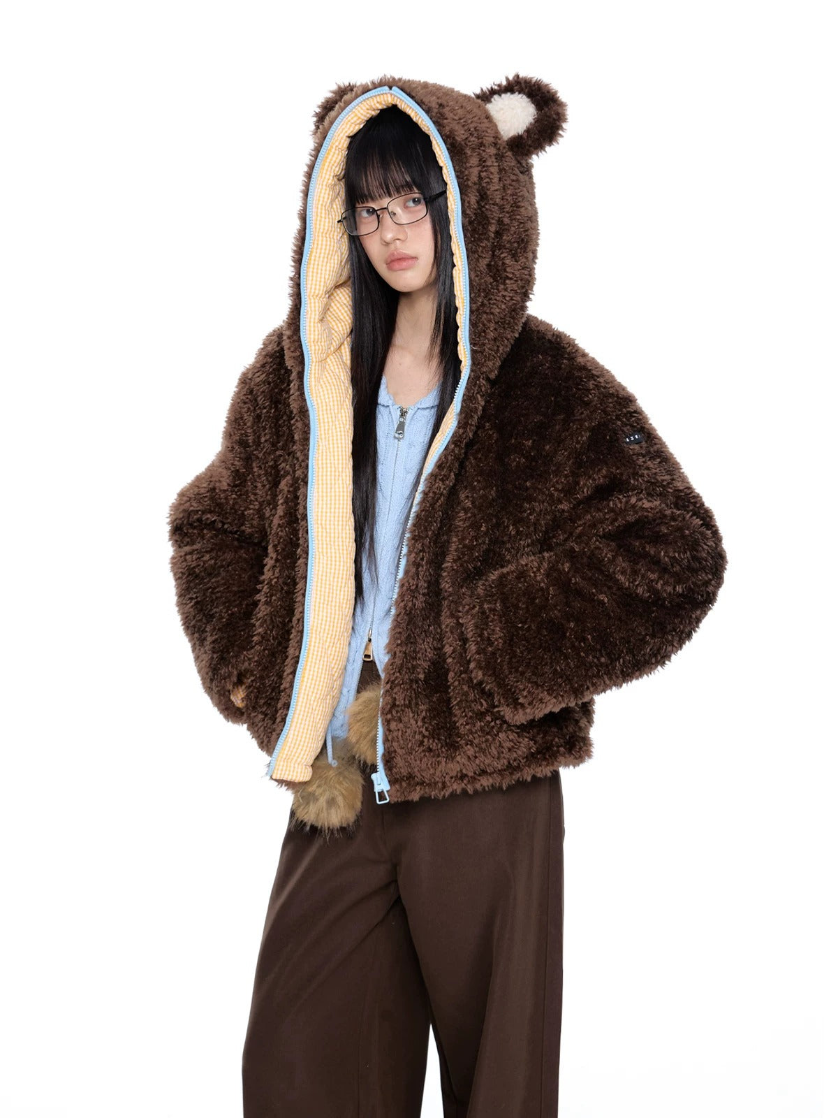 Detachable Hood Sherpa Padded Coat