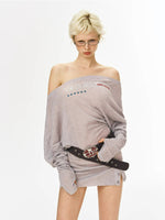 Love Order Asymmetrical Off-Shoulder Sheer Layered Dress