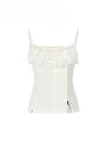 Multi-layer Neckline Waist-cinching Sling Vest