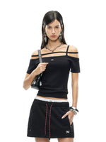 Cross-Shoulder Fitted Tee