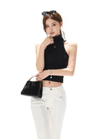 Backless Mock Neck Tank