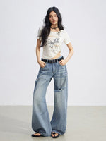 Butterfly Ruched Slim Tee