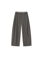 Double Waistband Pleated Wide Leg Pants