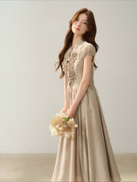 Acetate Ruffle Midi Dress