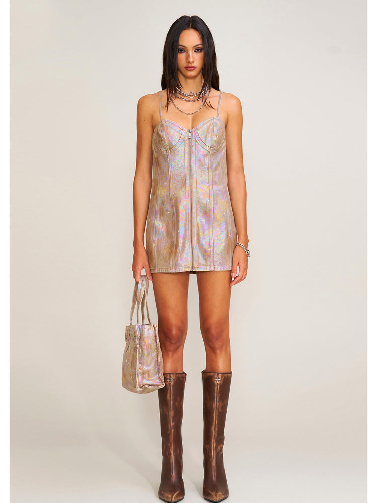 Rage Wild Origin Denim Dress Wild Cowboy Brown