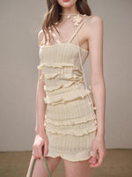Hollow Out Cream Knit 3-Piece Set